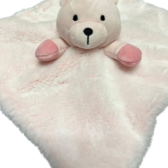 Little Beginnings Pink Teddy Bear Security Blanket Lovey Baby Toy - Picture 4 of 7